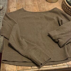 Free People Brown Crew Neck Sweater